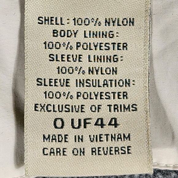 L.L. Bean Jacket Mens XXL Tall Zip Front Nylon O UF44 Full Zip White Pockets - Picture 8 of 8